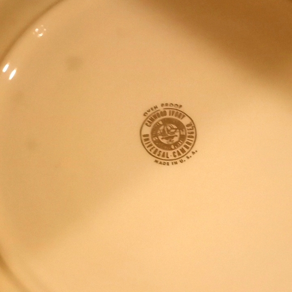 Vintage Universal Cambridge Iris Camwood Ivory- Cake Plate - Picture 11 of 12